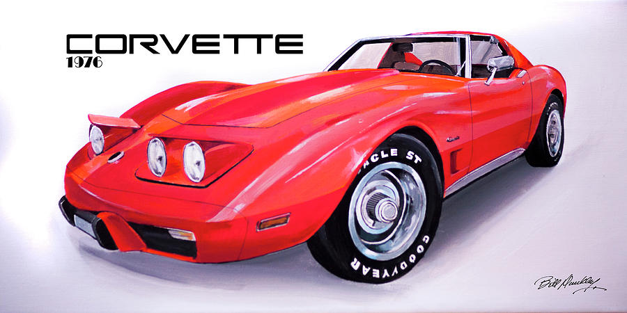 1976 Corvette Stingray Painting by Bill Dunkley