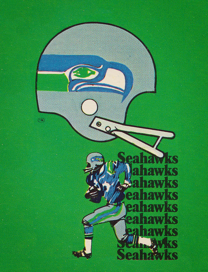 1976 Seattle Seahawks Art Mixed Media by Row One Brand