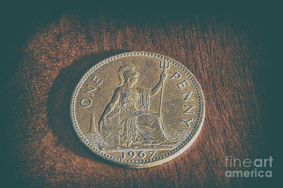 1967 UK Penny Photograph by Dale Powell