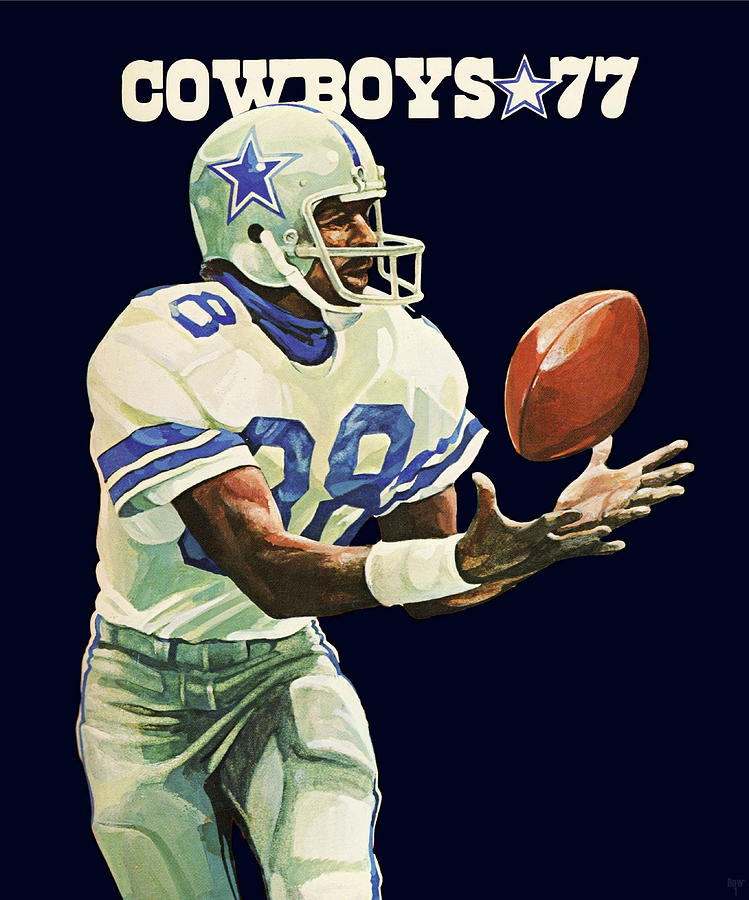 1977 Dallas Cowboys Art Mixed Media by Row One Brand