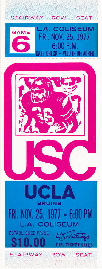 1977 USC vs. UCLA Mixed Media by Row One Brand