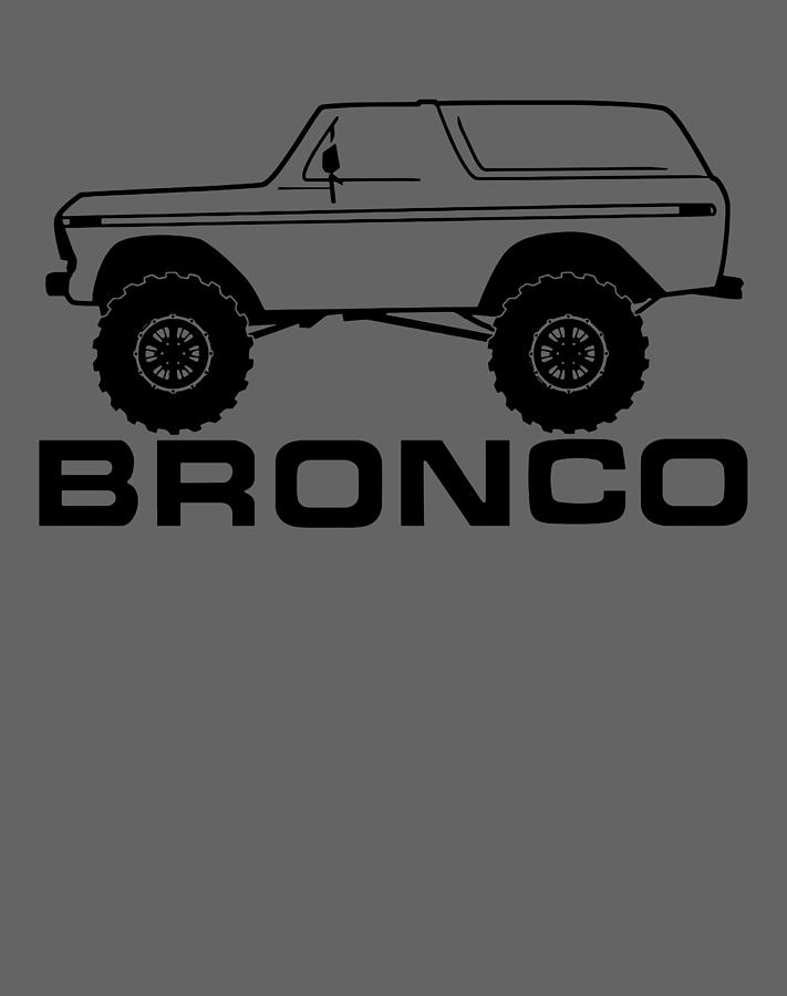 Ford Bronco Men's Off-Road Silho T-Shirt- Official Ford Merchandise