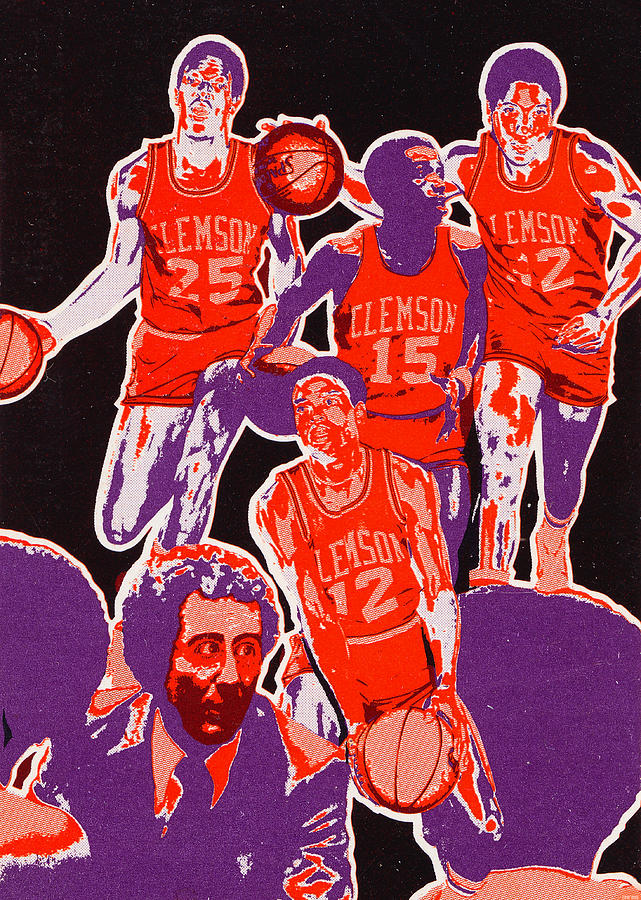 Tiger Mixed Media - 1978 Clemson Basketball Art by Row One Brand