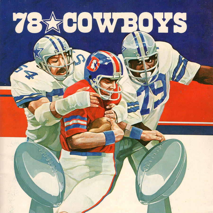 1978 Dallas Cowboys Art Mixed Media by Row One Brand