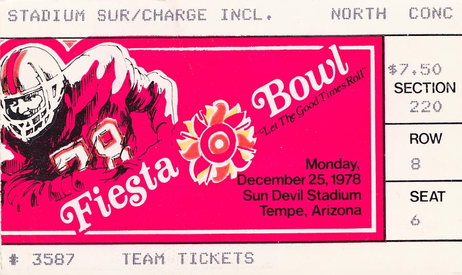1978 Fiesta Bowl Mixed Media by Row One Brand