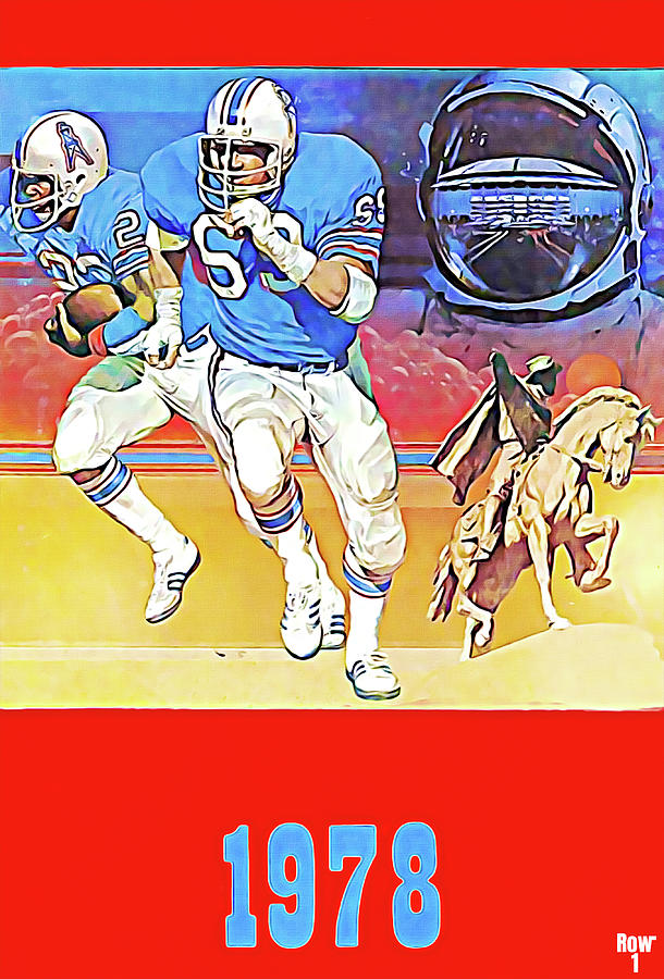 1978 Houston Oilers Art Mixed Media by Row One Brand