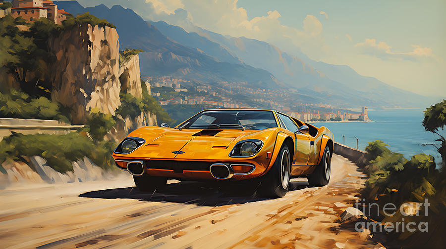 1978 Lamborghini Countach stunning italian cou by Asar Studios Painting ...