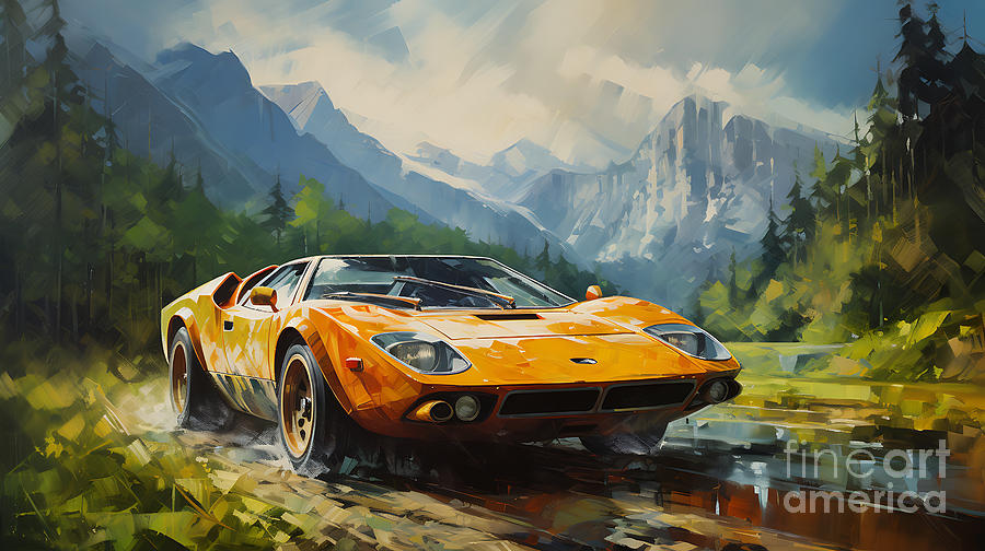 1978 Lamborghini Countach stunning topical cou by Asar Studios Painting ...