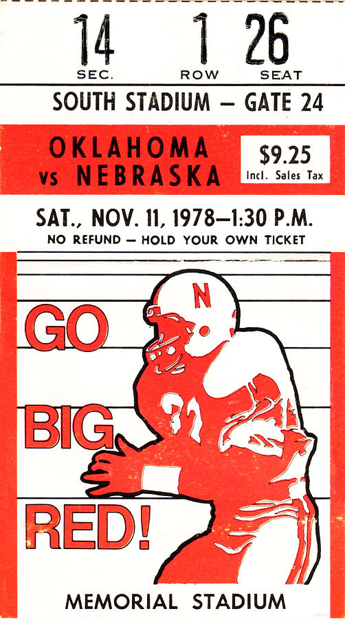 1978 Oklahoma vs. Nebraska Mixed Media by Row One Brand