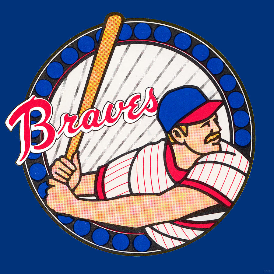 1980 Braves Baseball Art Mixed Media by Row One Brand