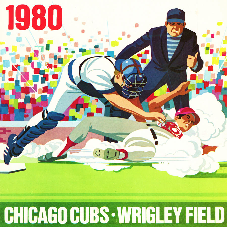 1980 Chicago Cubs Remix Art Mixed Media by Row One Brand
