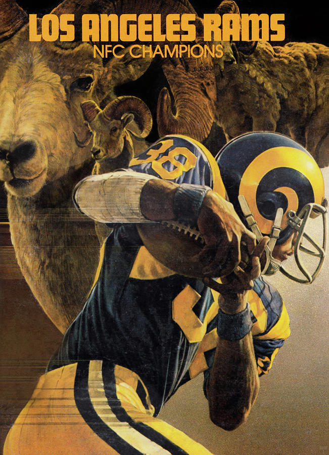 1980 Los Angeles Rams Football Art Mixed Media by Row One Brand