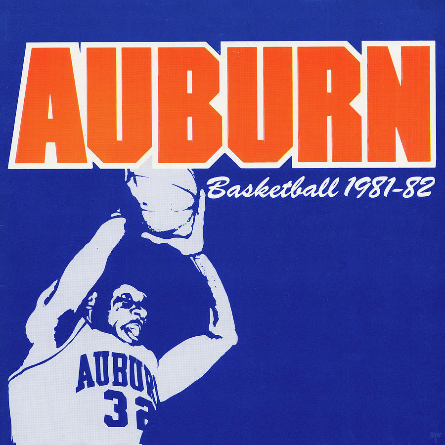 1981 Auburn Basketball Art Mixed Media by Row One Brand