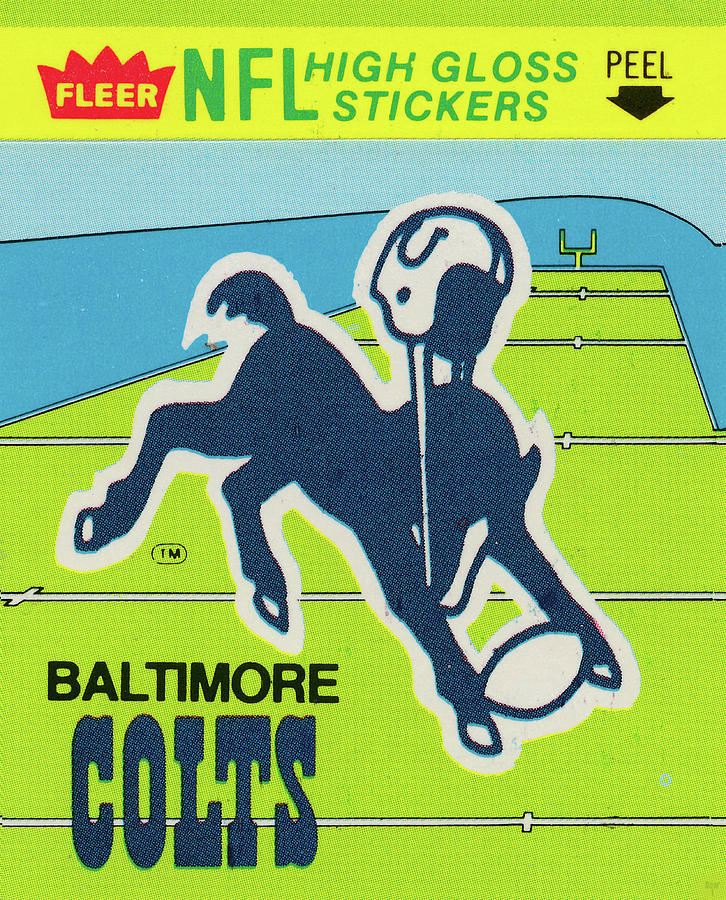 1981 Baltimore Colts Fleer Decal Art  Mixed Media by Row One Brand