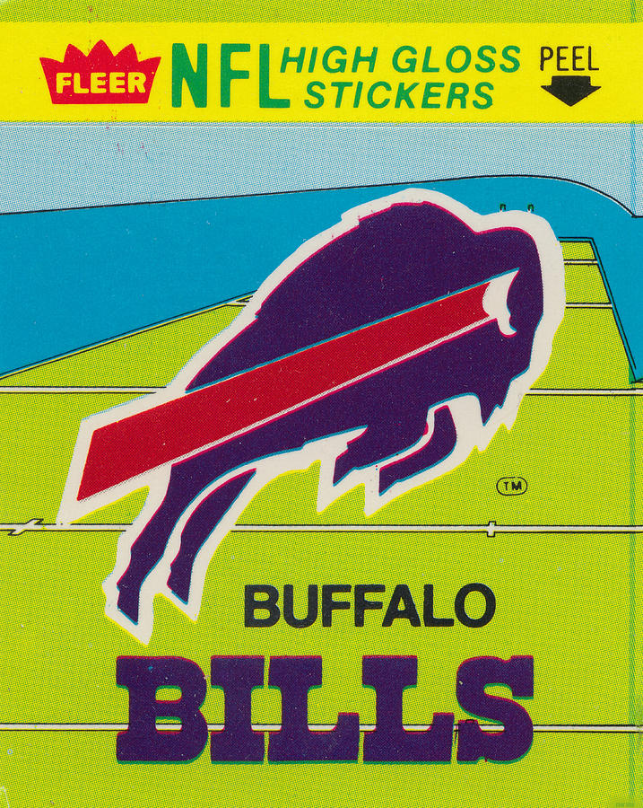 1981 Buffalo Bills Fleer Decal Mixed Media by Row One Brand