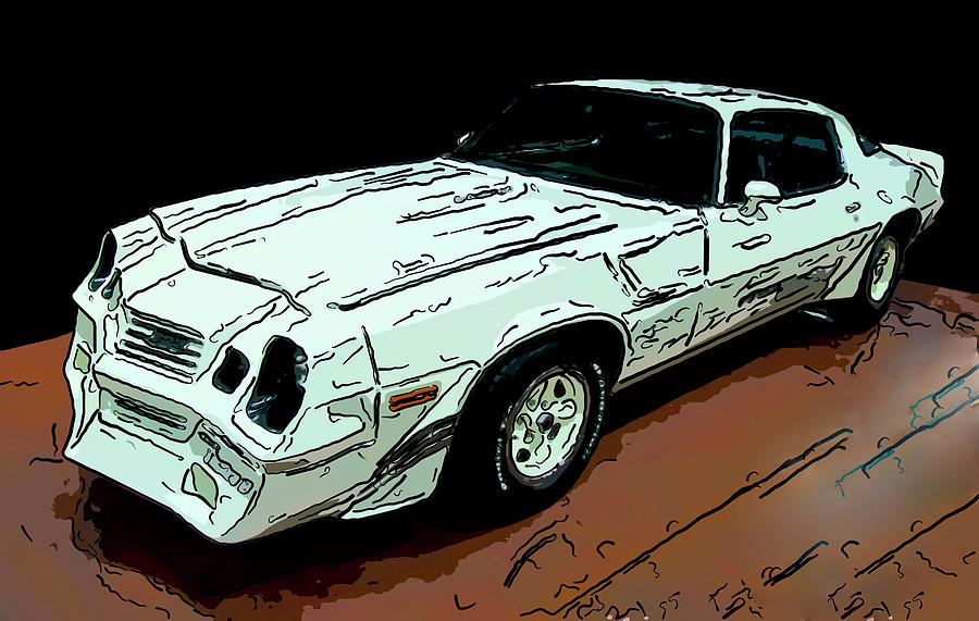 Chevy Drawing - 1981 Chevy Camaro Yenko Turbo Z Digital drawing by Flees Photos