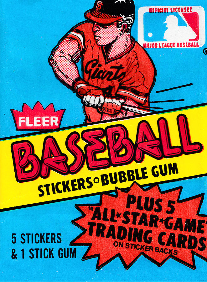 1981 Fleer Baseball Sticker Wax Pack Mixed Media by Row One Brand