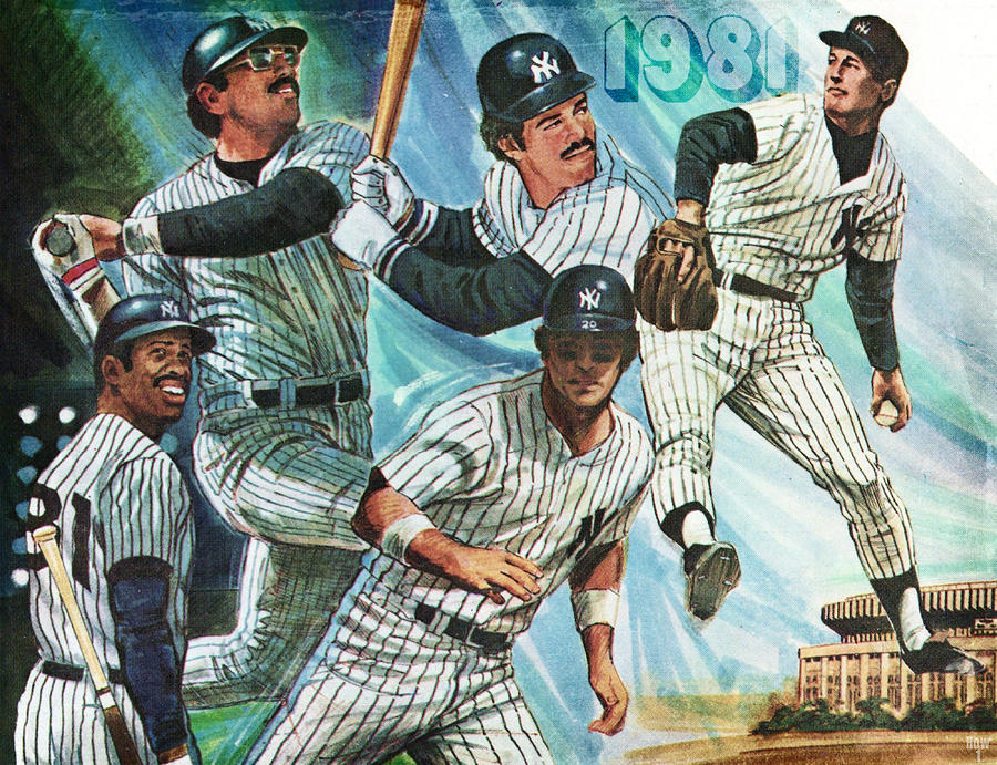1981 New York Yankees Stars Mixed Media by Row One Brand