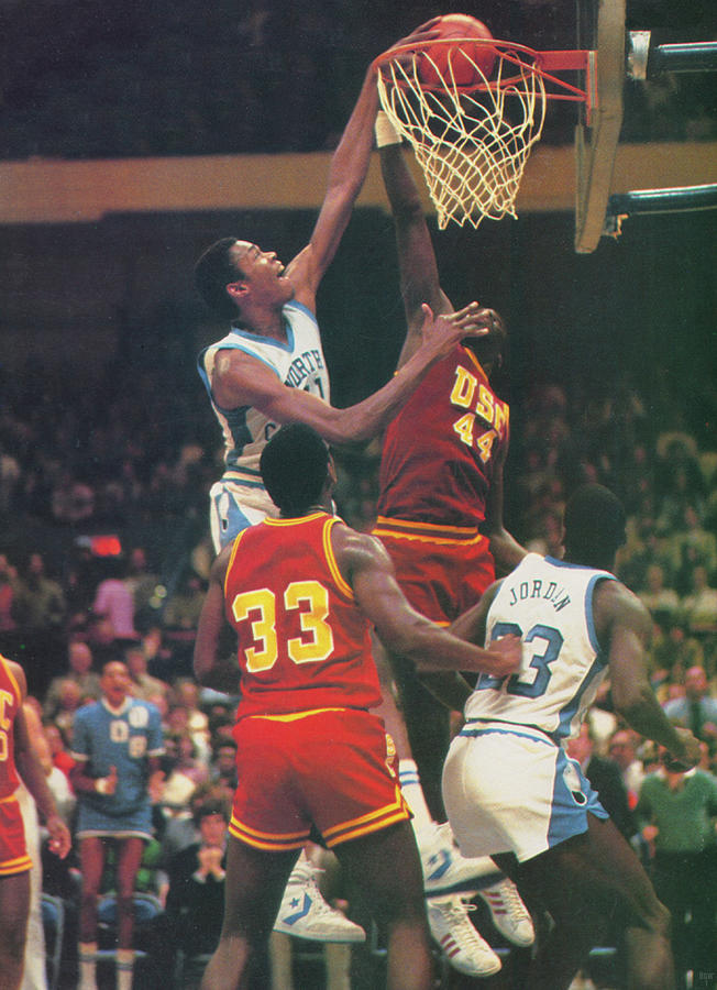 1981 North Carolina Basketball Mixed Media by Row One Brand
