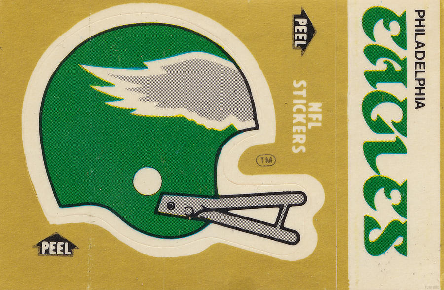 1981 Philadelphia Eagles Fleer Sticker  Mixed Media by Row One Brand