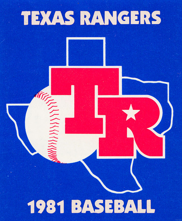 1981 Texas Rangers Baseball Art Mixed Media by Row One Brand