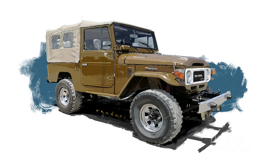 1981 Toyota Bj43 Land Cruiser Artwork,the Art Of Classic Cars,drawspots 