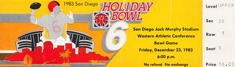 1983 Holiday Bowl BYU Win Mixed Media by Row One Brand