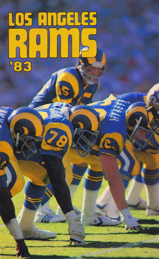 1983 Los Angeles Rams Art Mixed Media by Row One Brand
