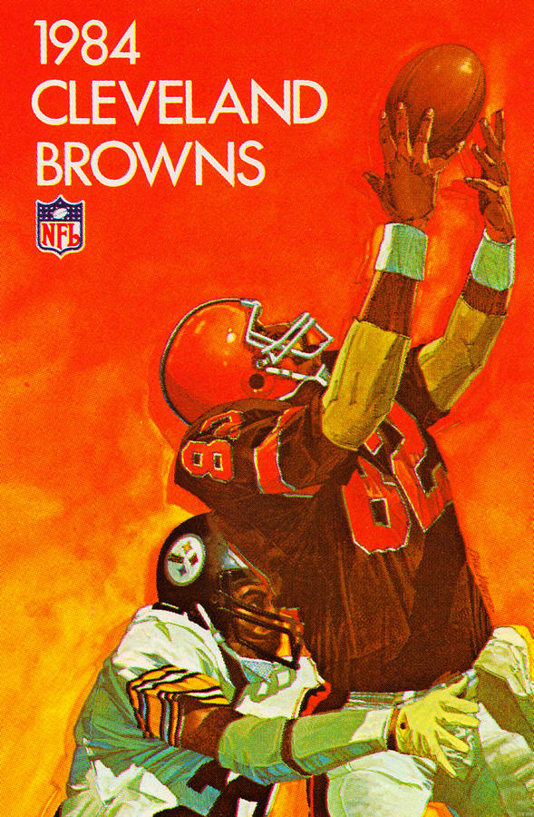 1984 Cleveland Browns Art Mixed Media by Row One Brand