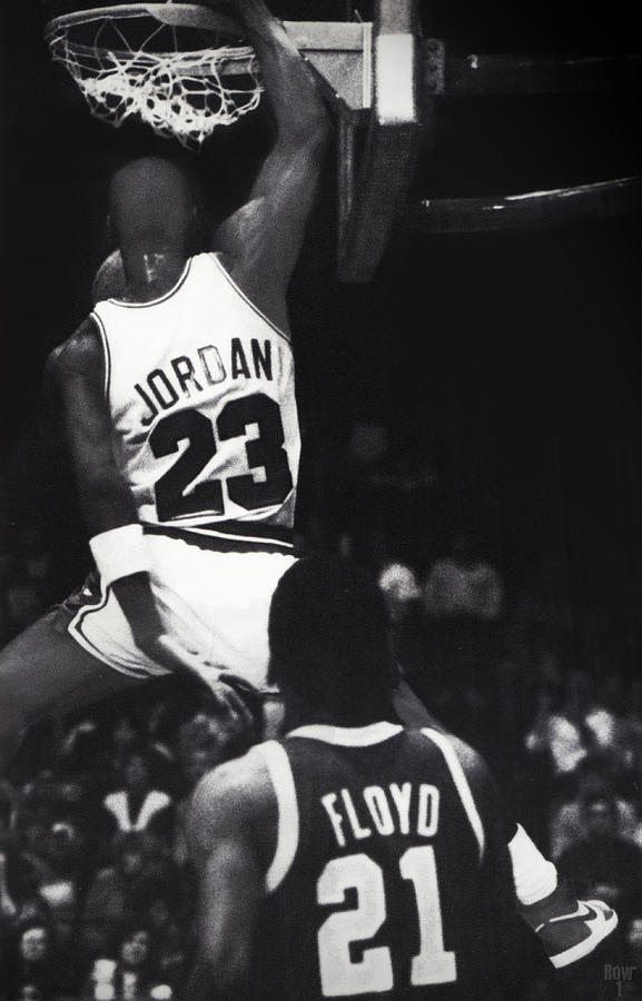 1984 Chicago Bulls Michael Jordan Media Guide Cover Art - Row One