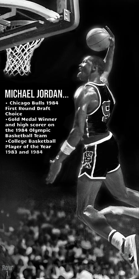 1984 Michael Jordan Poster Mixed Media by Row One Brand - Pixels