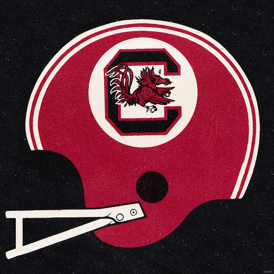 1984 South Carolina Football Helmet Mixed Media by Row One Brand
