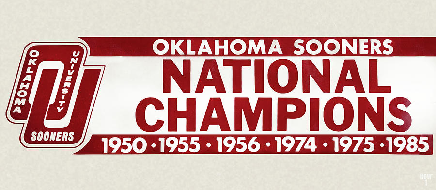 1985 OU National Champions Mixed Media by Row One Brand