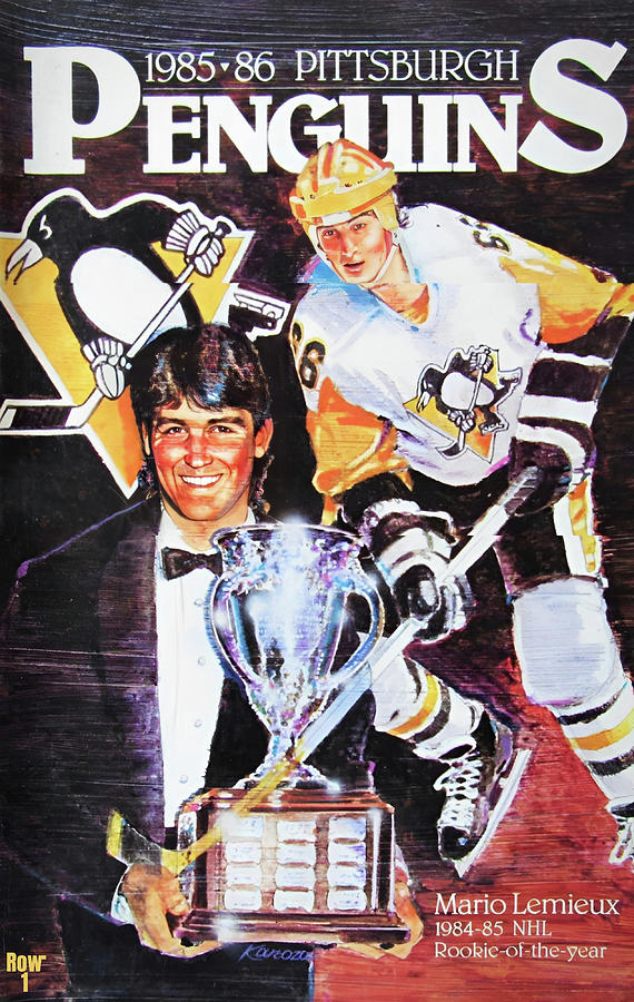 1985 Pittsburgh Penguins Art Mixed Media by Row One Brand