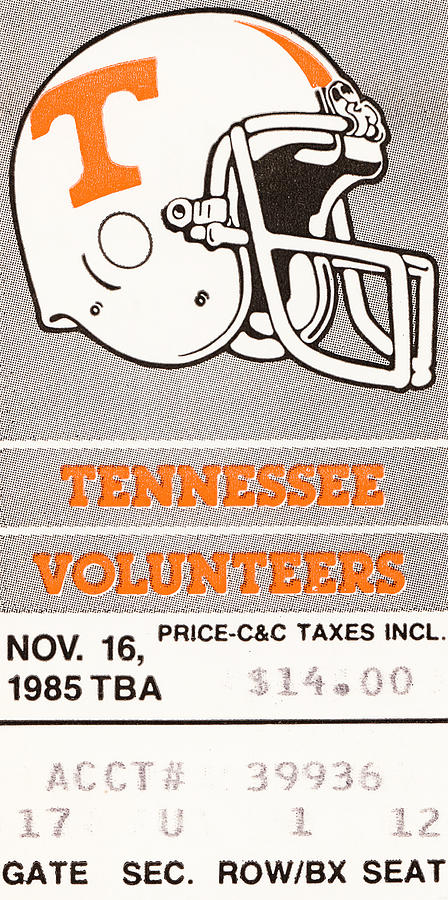 1985 Tennessee Vols Drawing by Row One Brand
