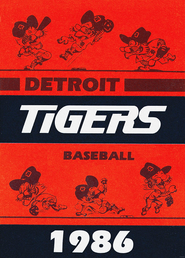 1986 Detroit Tigers Art Mixed Media by Row One Brand