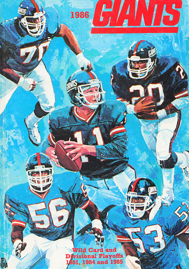 1986 New York Giants Mixed Media by Row One Brand