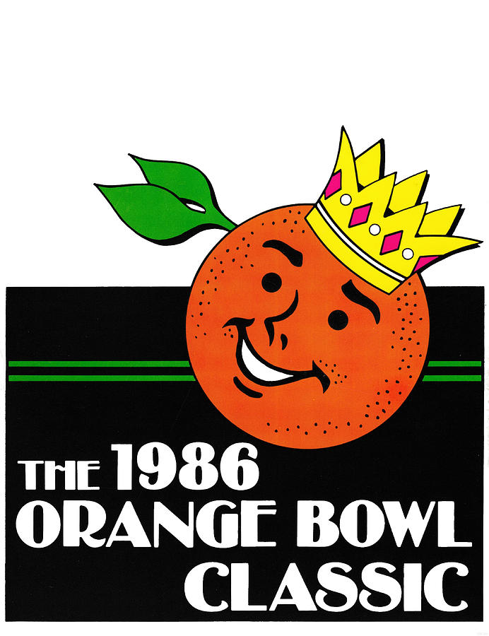 1986 Orange Bowl Art Mixed Media by Row One Brand