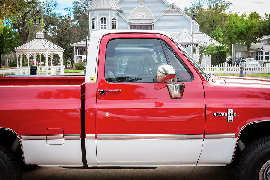 1986 Red Chevrolet C10 Silverado Pick Up Truck X109 Photograph by Rich Franco