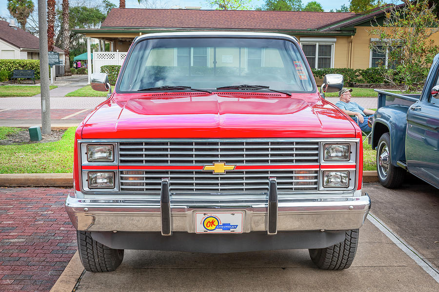 1986 Red Chevrolet C10 Silverado Pick Up Truck X114 Photograph by Rich Franco