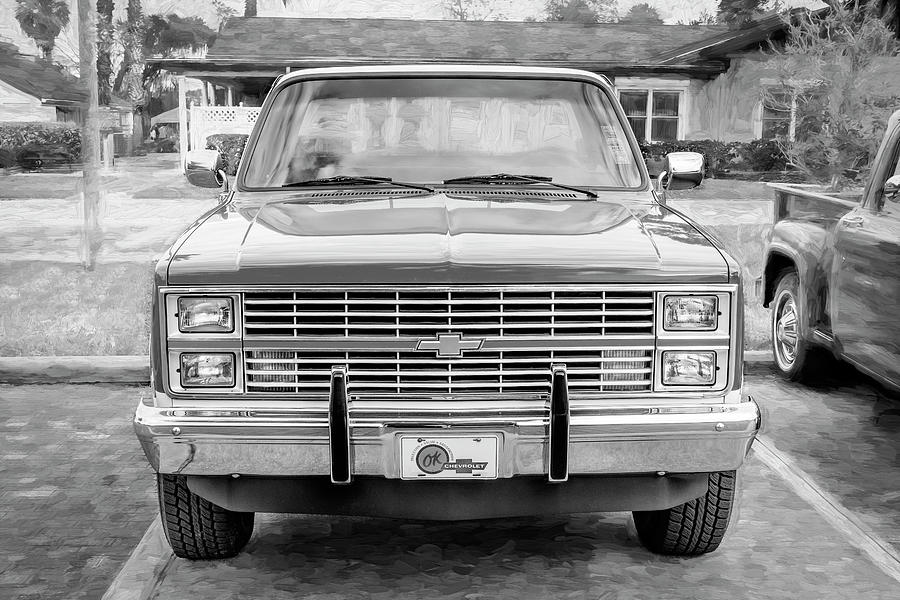 1986 Red Chevrolet C10 Silverado Pick Up Truck X116 Photograph by Rich Franco
