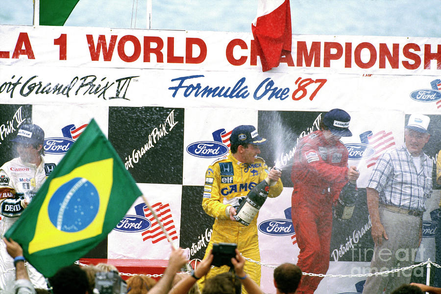 1987 Detroit Grand Prix Podium Photograph by Oleg Konin