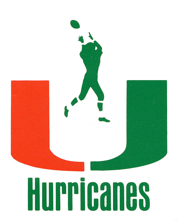 1987 Miami Hurricanes Football Art Mixed Media by Row One Brand