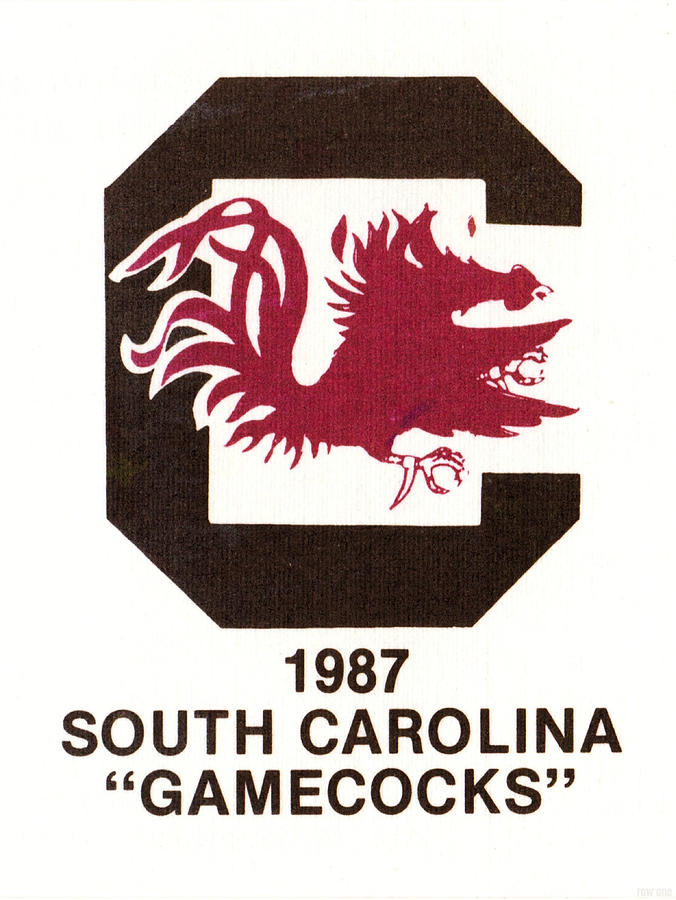 1987 South Carolina Gamecocks Drawing by Row One Brand - Fine Art America