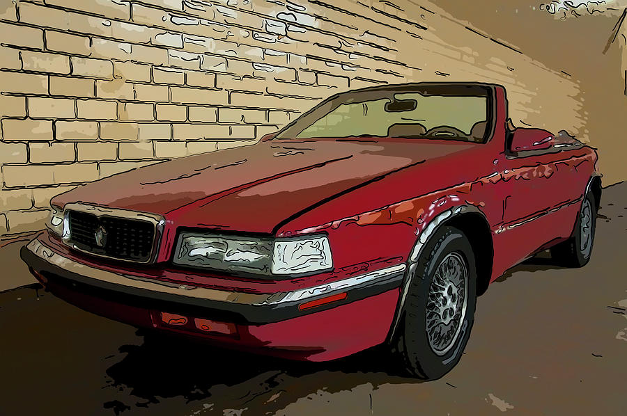 1989 Chrysler TC by Maserati digital drawing Drawing by Flees Photos