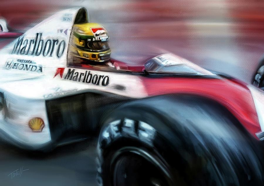 1989 Monaco Grand Prix Mixed Media by Mark Tonelli