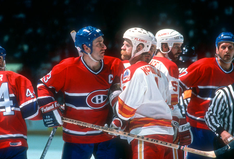 1989 Stanley Cup Finals: Montreal Canadiens v Calgary Flames Photograph by Bruce Bennett