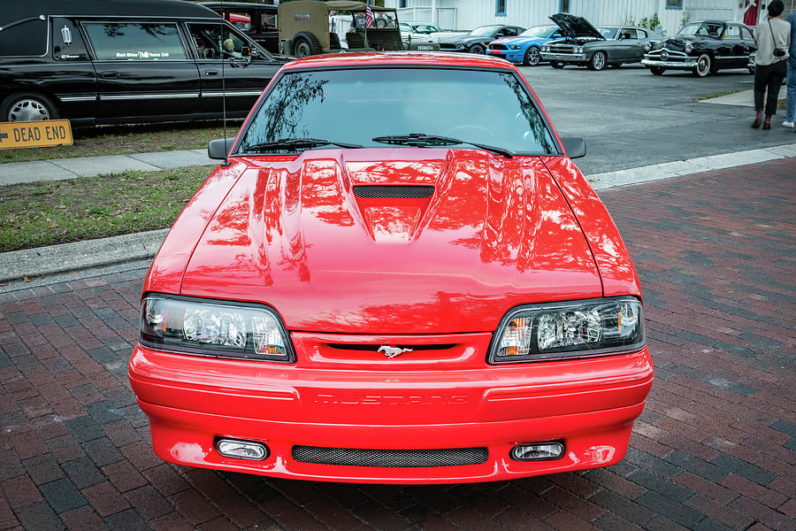 1990 Red Ford GT 5 0 Mustang X128 Photograph by Rich Franco
