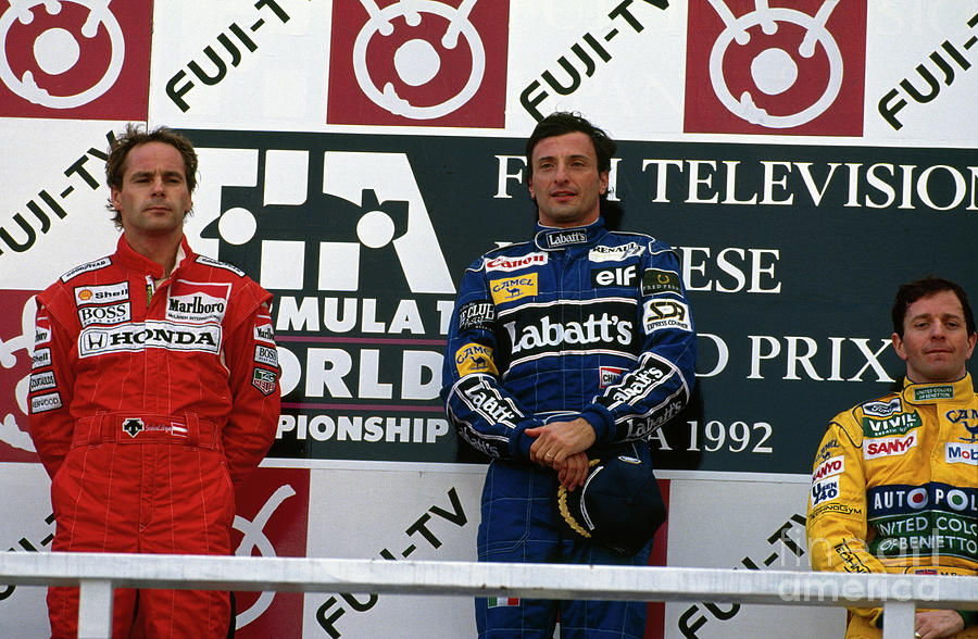 1992 Japanese Grand Prix Podium Photograph by Oleg Konin