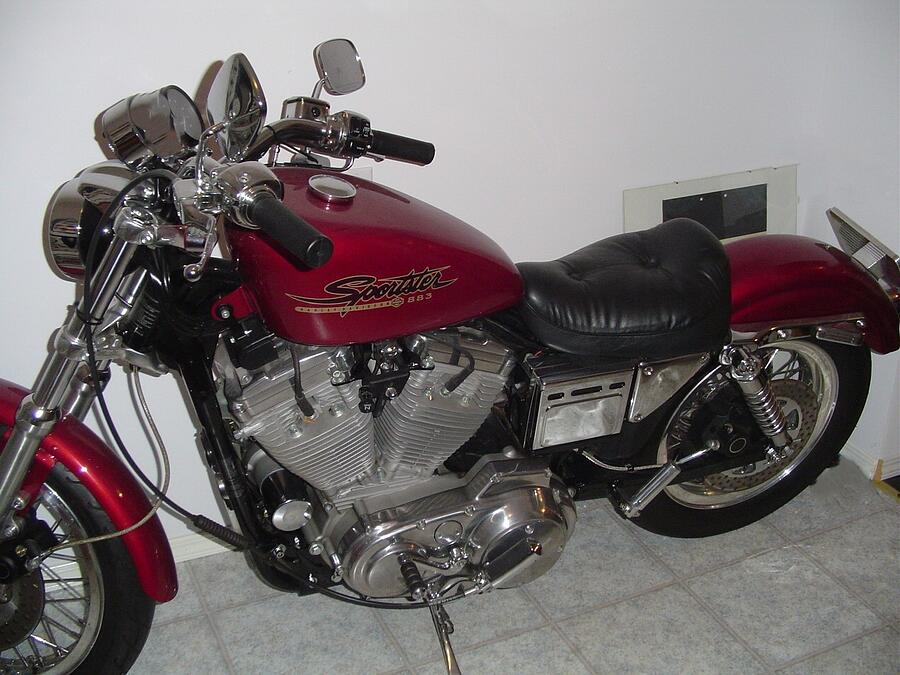 1996 Harley Davidson Hugger 883 Motorcycle Photograph by Lawrence Christopher